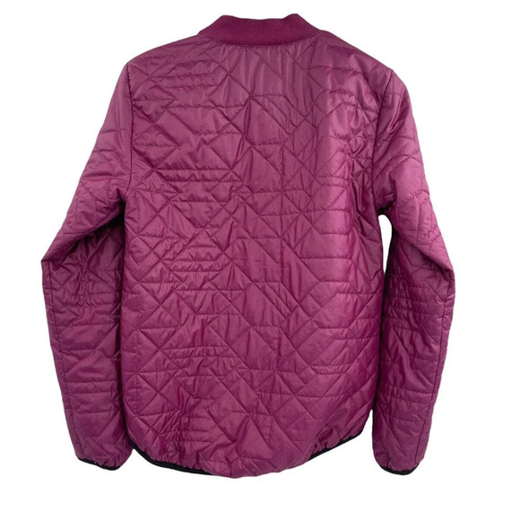 NIKE Women's Bomber Jacket Size XS PrimaLoft Quilted Snap Button 854747-609 Wine - Picture 5 of 11
